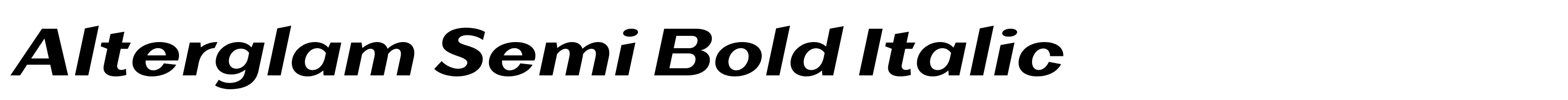 Alterglam Semi Bold Italic